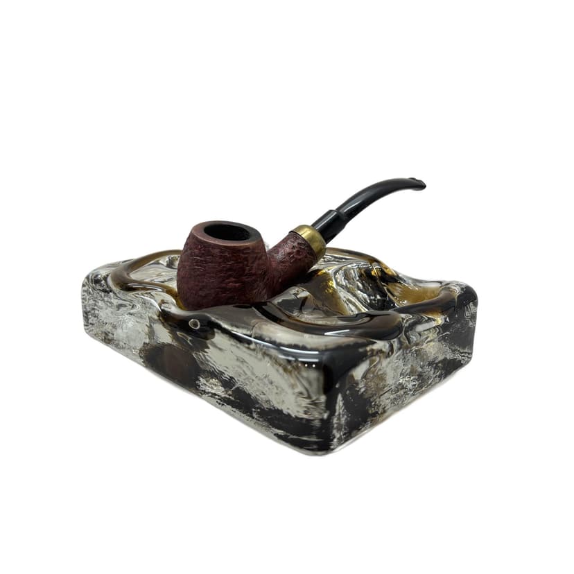 Podstawka na fajki, szary, szkło, Niemcy, lata 70.