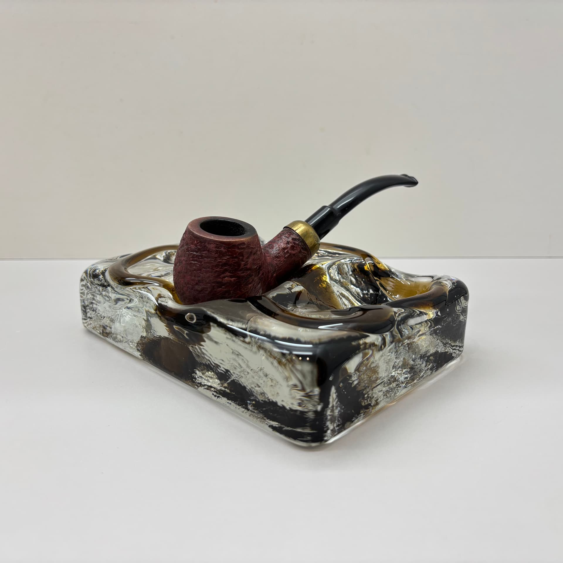 Podstawka na fajki, szary, szkło, Niemcy, lata 70. - 191675