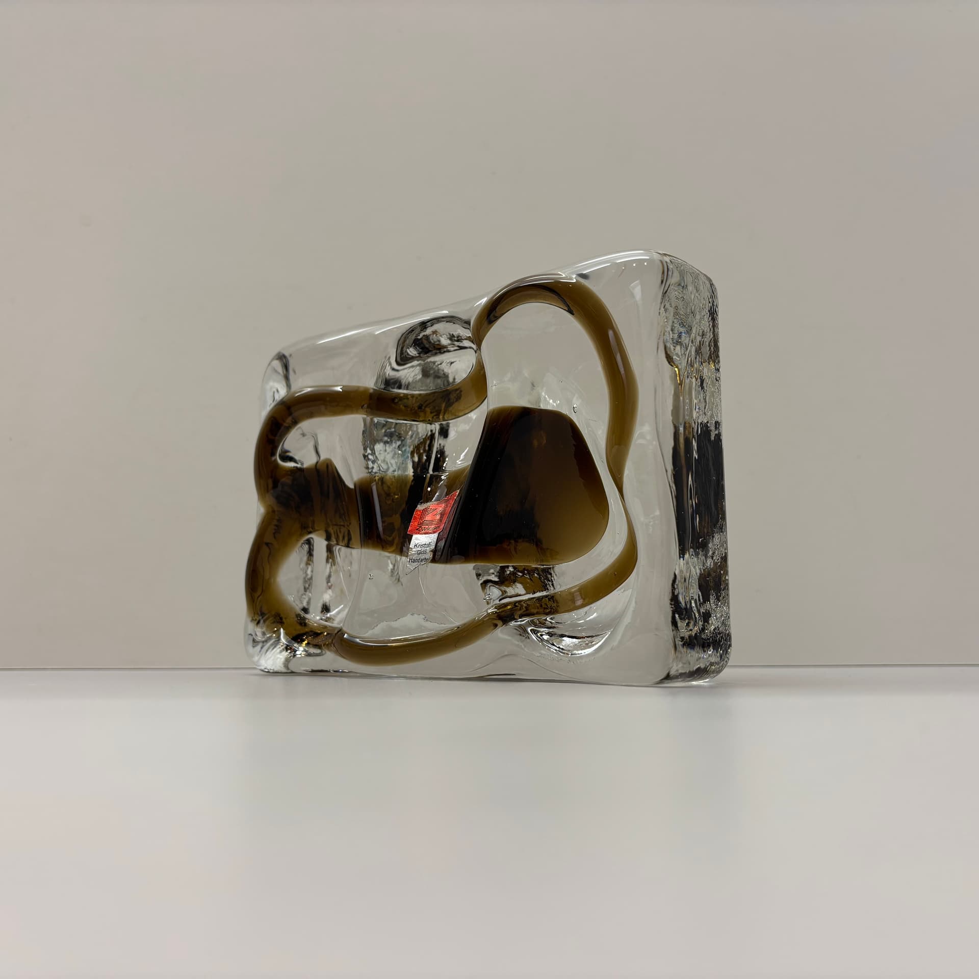 Podstawka na fajki, szary, szkło, Niemcy, lata 70. - 191678