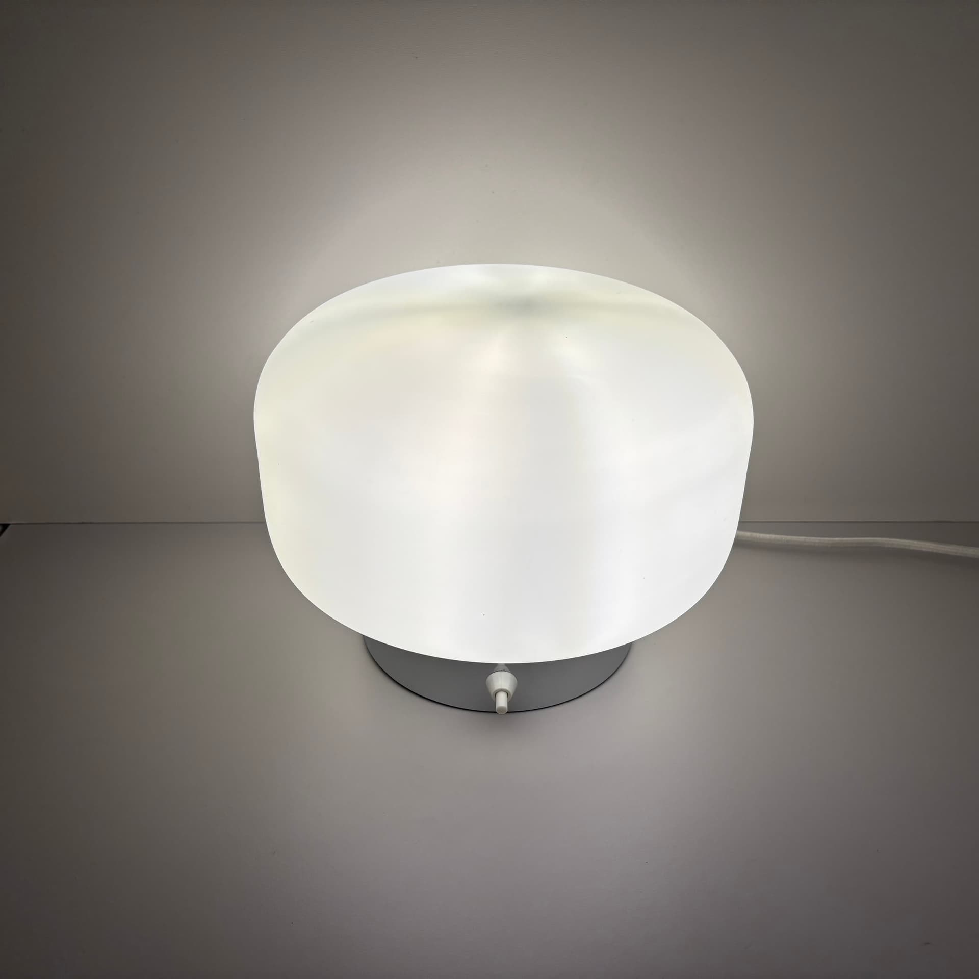 Pair of wall lamps Bauhaus, white glass, chrome, Germany, 1970s. - 191765