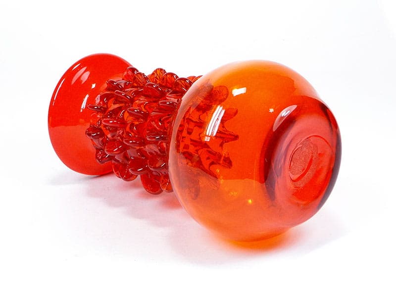 Vase Panna Młoda, orange glass, by J. Słuczan-Orkusz, Poland, 1970s. - 192022