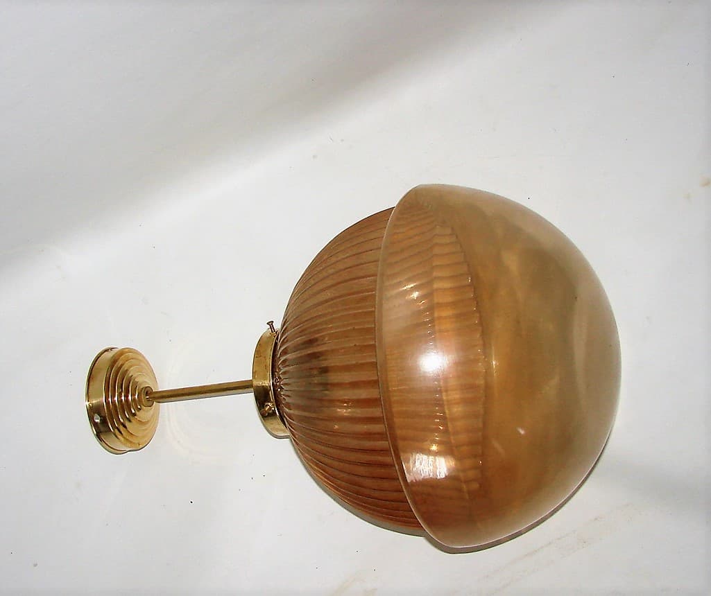 Lampa wisząca Modern, złoty, mosiądz, szkło, lata 70. - 192132