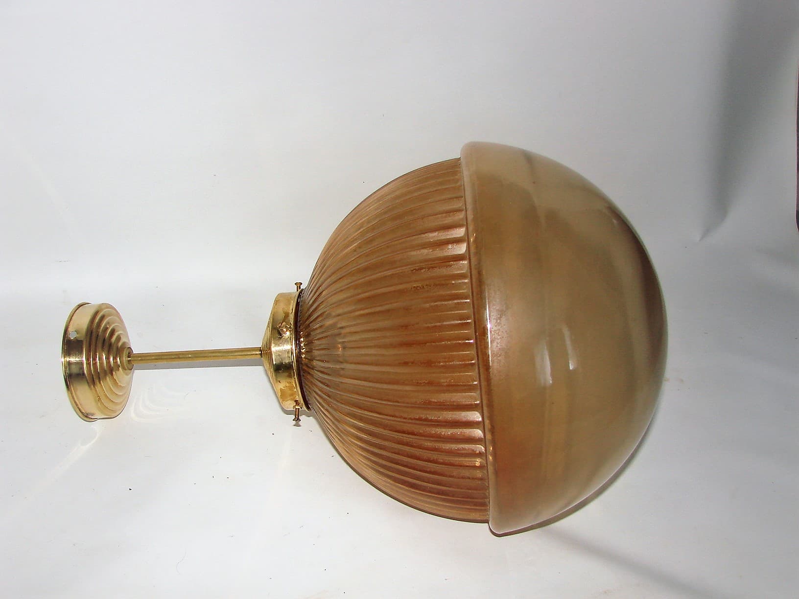 Lampa wisząca Modern, złoty, mosiądz, szkło, lata 70. - 192129