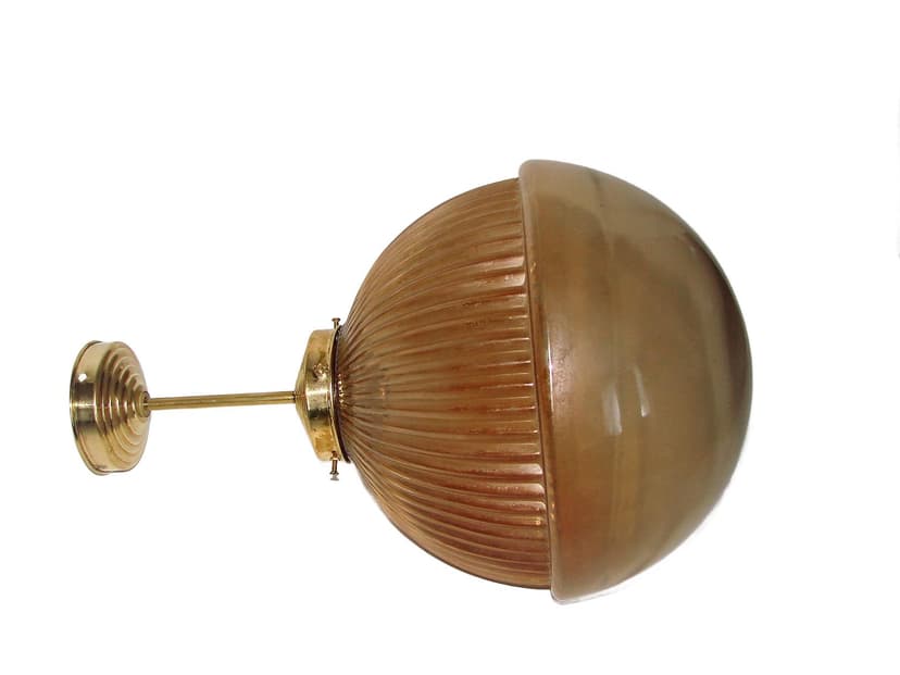 Lampa wisząca Modern, złoty, mosiądz, szkło, lata 70.