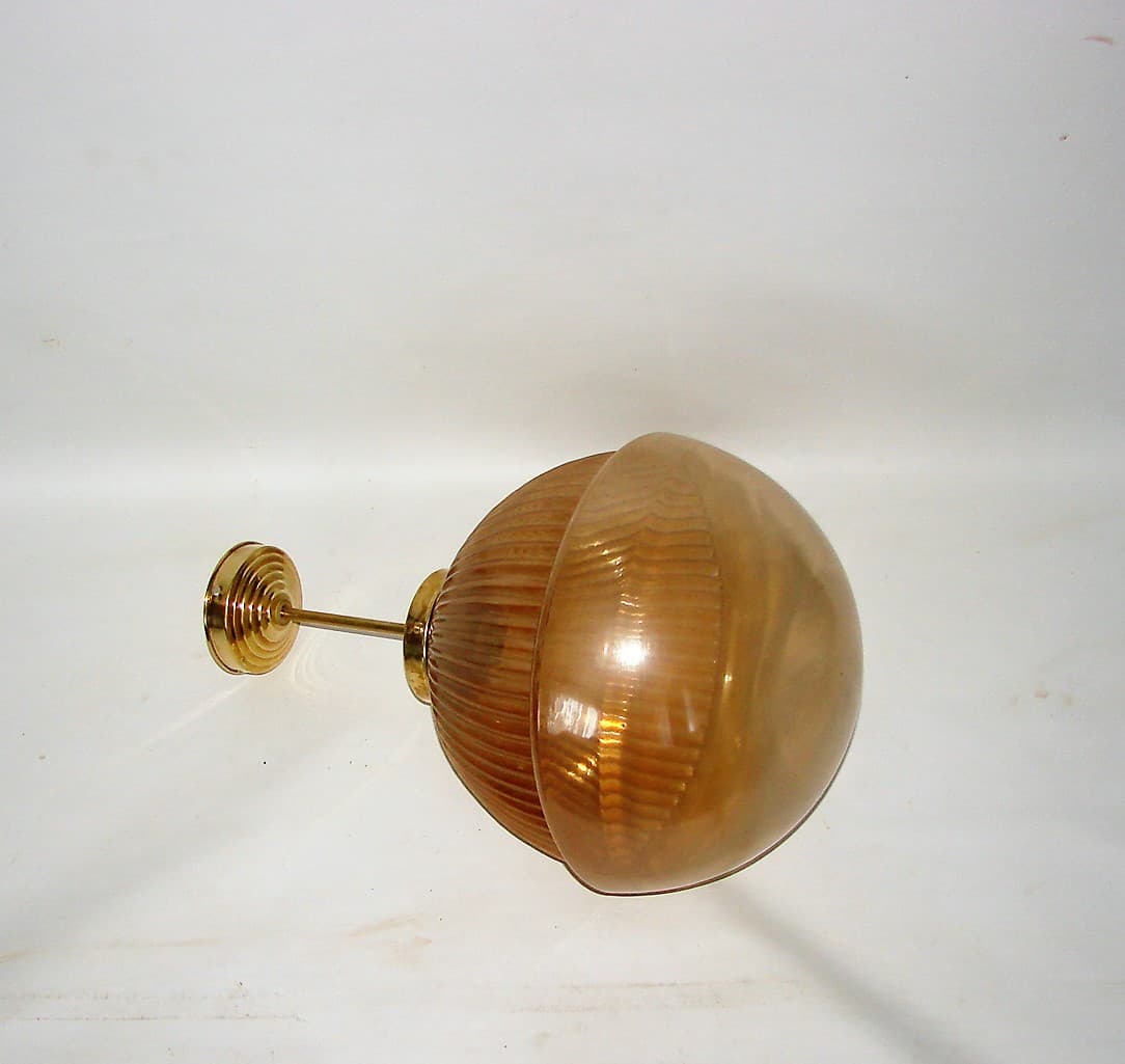 Lampa wisząca Modern, złoty, mosiądz, szkło, lata 70. - 192127