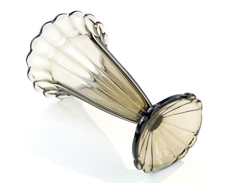 Wazon Art Deco, oliwkowy, szkło, Val Saint Lambert, Belgia, lata 50. - 192169