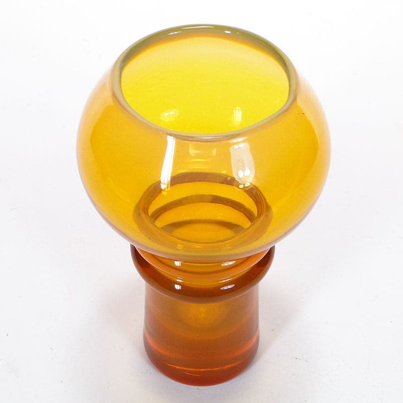 Wazon Izolator, szkło pomarańczowe, proj. K. Krawczyk, Polska, lata 70. - 192197