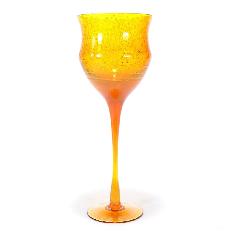 Wazon kielich, szkło żółte, proj. Z. Horbowy, Polska, lata 70. - 192213