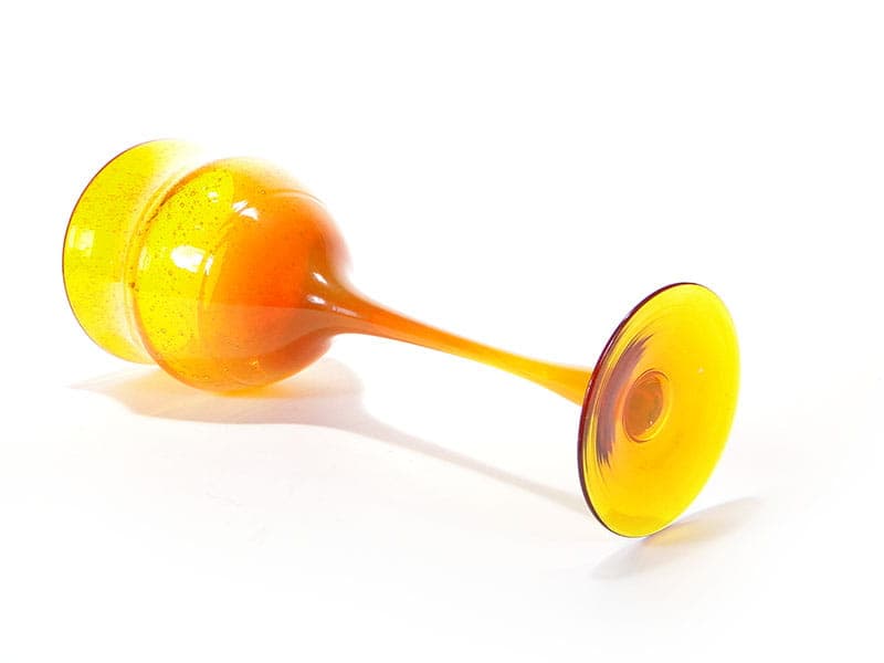 Wazon kielich, szkło żółte, proj. Z. Horbowy, Polska, lata 70. - 192212