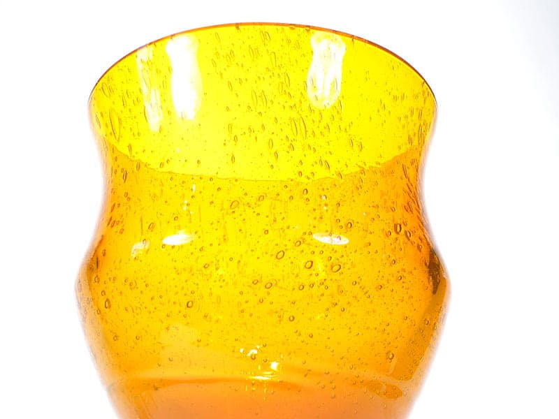 Wazon kielich, szkło żółte, proj. Z. Horbowy, Polska, lata 70. - 192217
