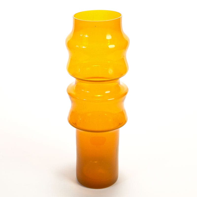 Vase Eryk, orange glass, by Z. Horbowy, Poland, 1970s. - 192231