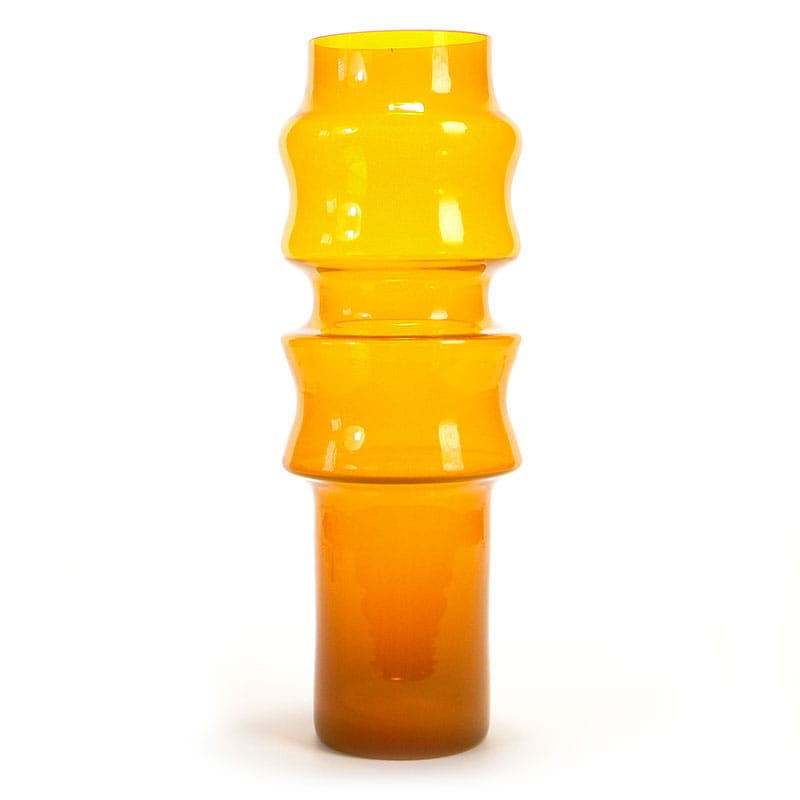 Vase Eryk, orange glass, by Z. Horbowy, Poland, 1970s. - 192235