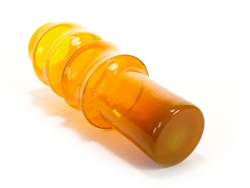 Vase Eryk, orange glass, by Z. Horbowy, Poland, 1970s. - 192234