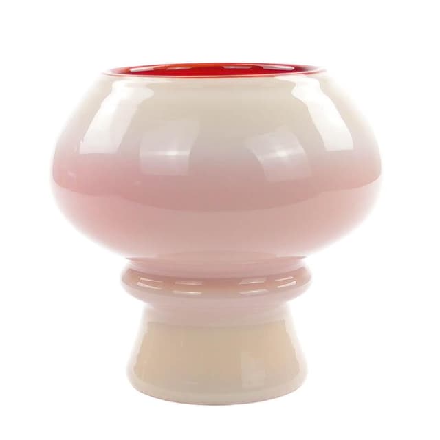 Wazon, szkło białe, proj. Z. Horbowy, Polska, lata 70. - WYMIARY