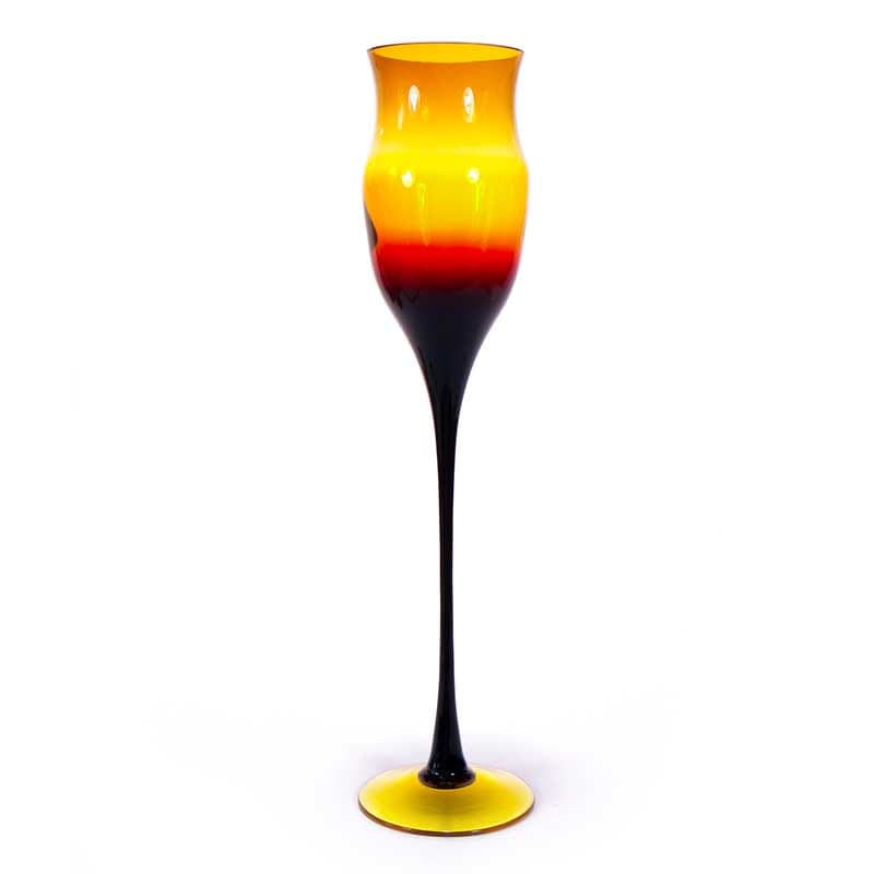 Goblet, multicolor glass, by Z. Horbowy, Poland, 1970s. - 192261