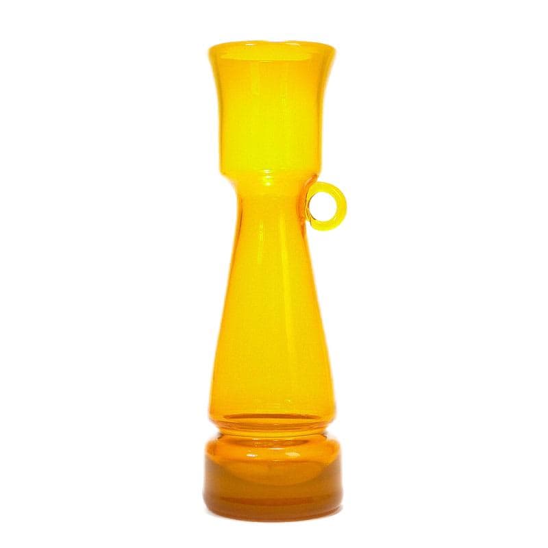 Vase with Handle, yellow, glass, by K. Krawczyk, Poland, 1970s. - 192774