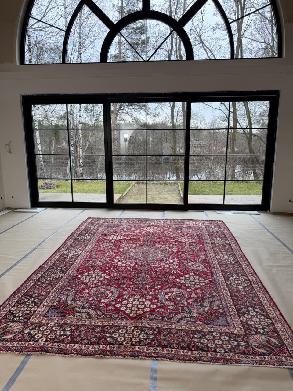 Dywan Keshan 400x290 cm, czerwony, wełna, Iran - 192364