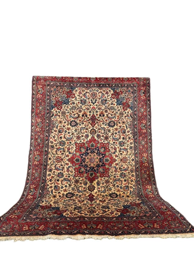 Dywan Isfahan 310x200 cm, beżowy, wełna, Iran - WYMIARY