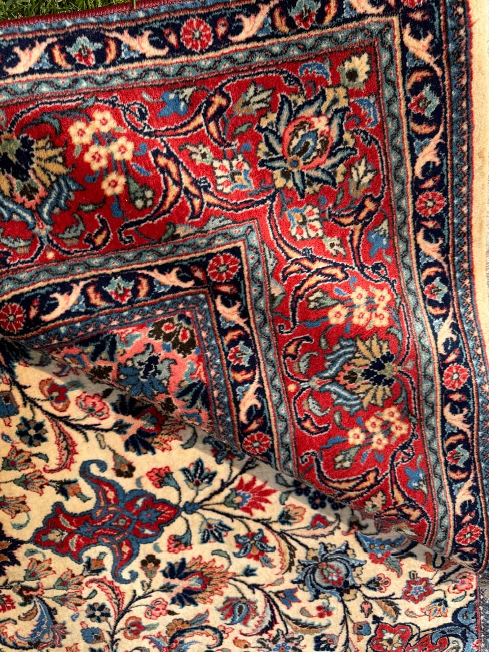 Dywan Isfahan 310x200 cm, beżowy, wełna, Iran - 192423