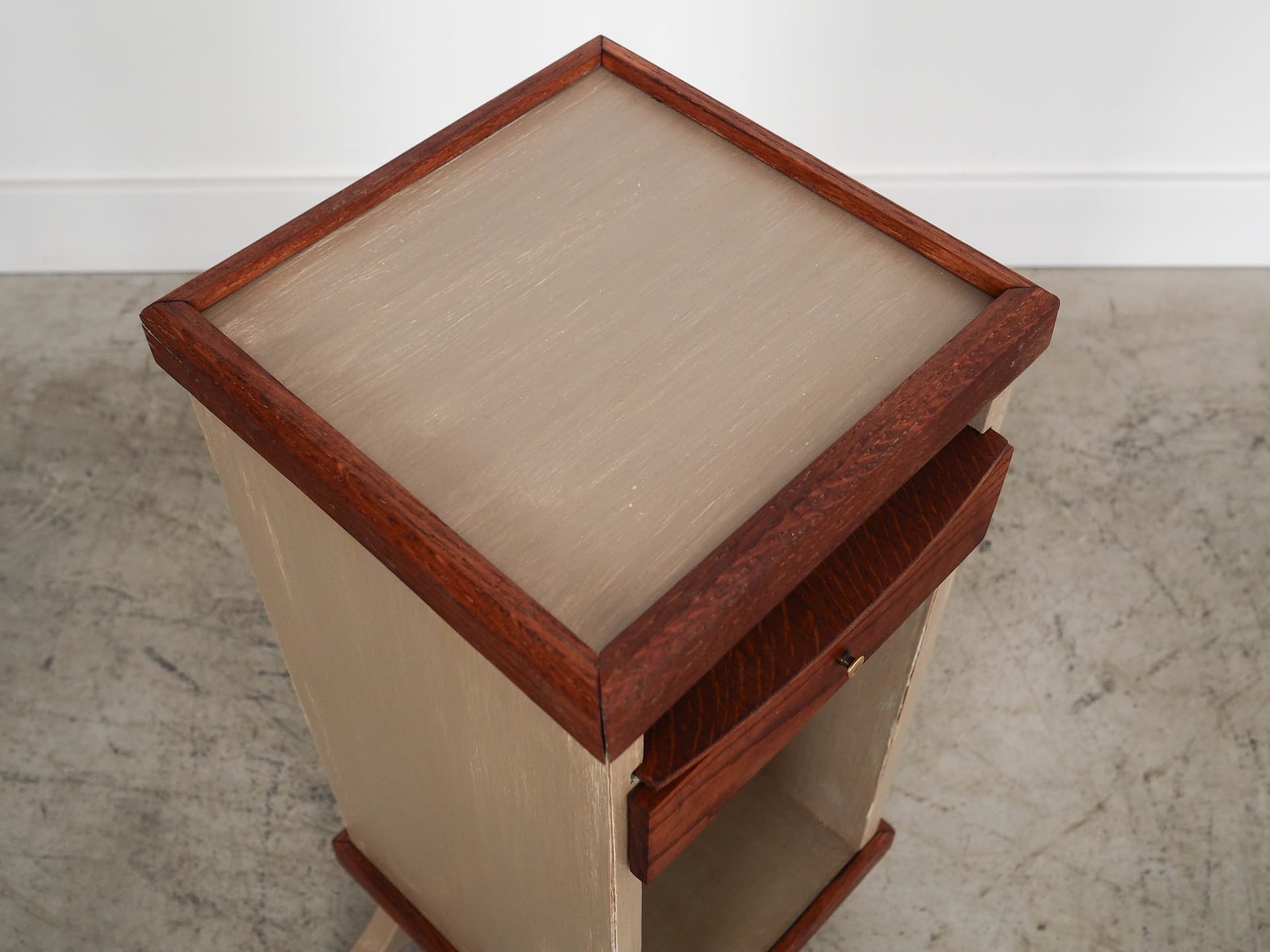 Szafka, szary, dąb, Dania, lata 60. - 192489