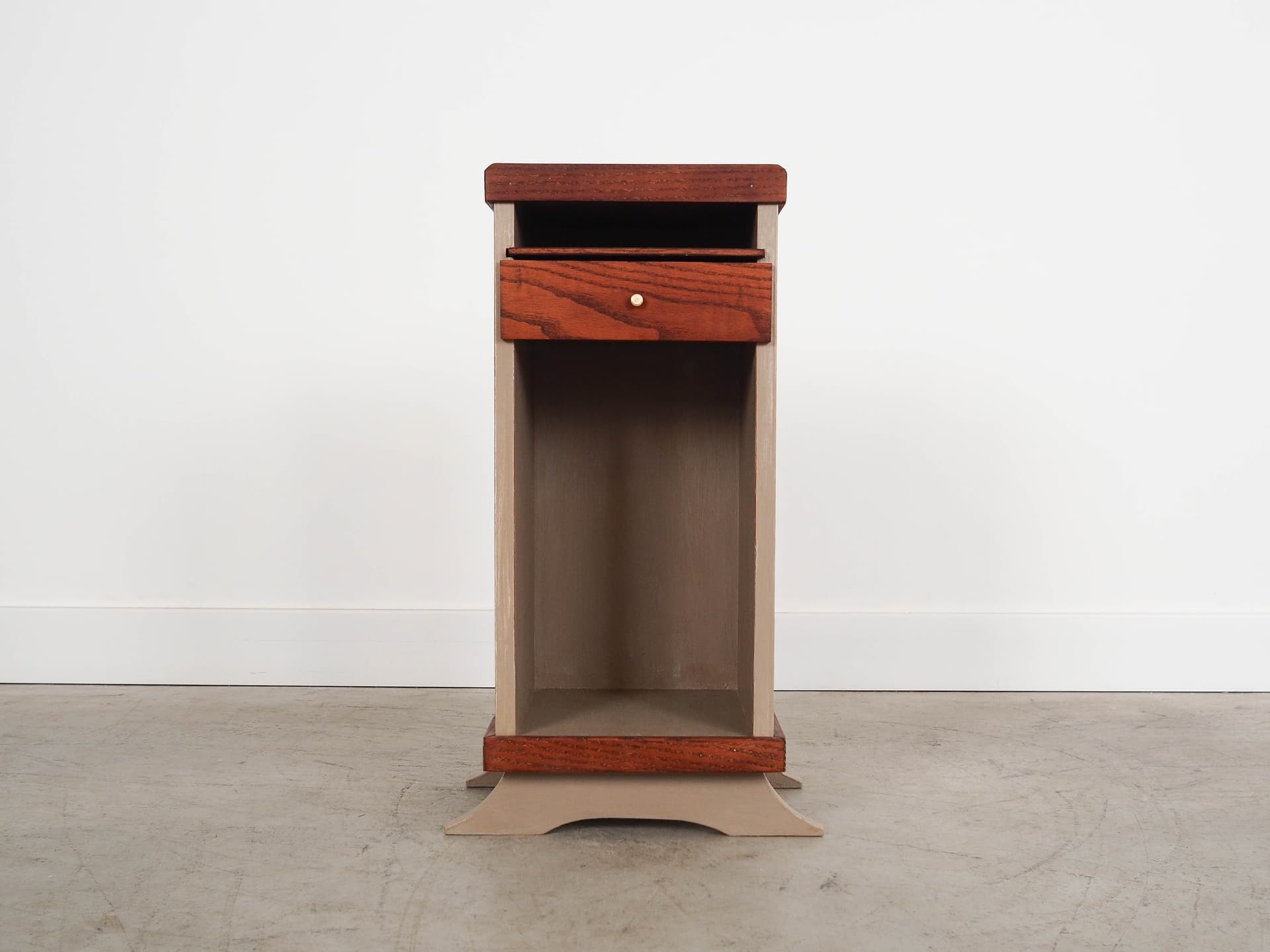 Szafka, szary, dąb, Dania, lata 60. - 192486