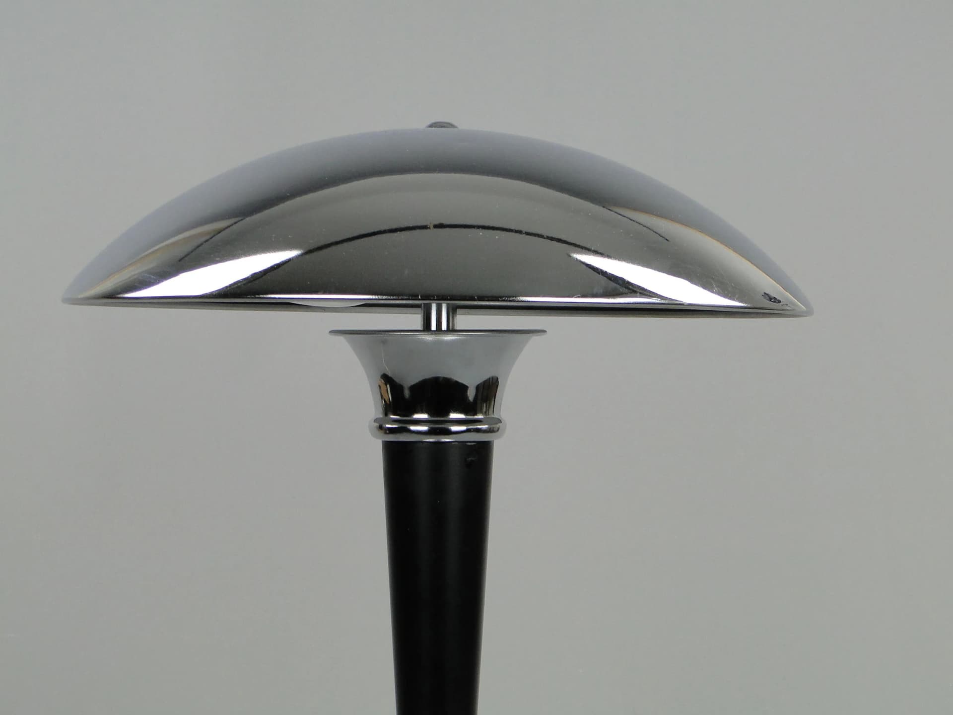 Table Lamp Art Deco, chrome black metal, Italy, 1980s - 13391