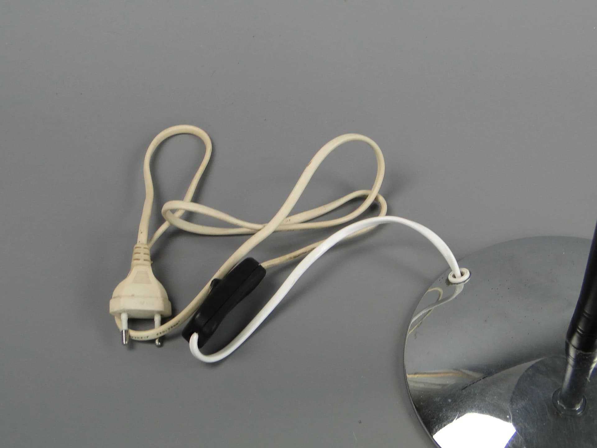 Table Lamp Art Deco, chrome black metal, Italy, 1980s - 13388