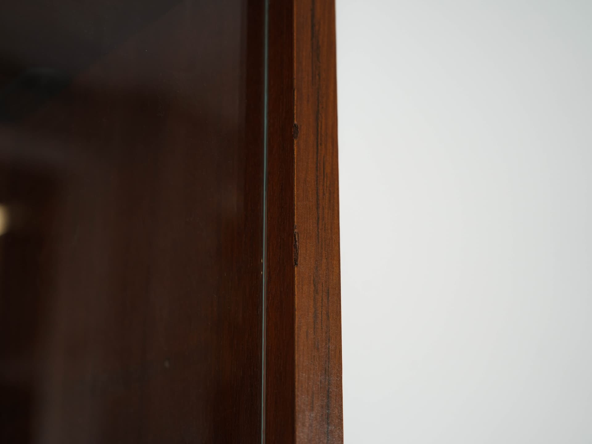 Regał PS System, teak brązowy, metal czarny, szkło przezroczyste, Randers Møbelfabrik, Dania, lata 60. - 192563