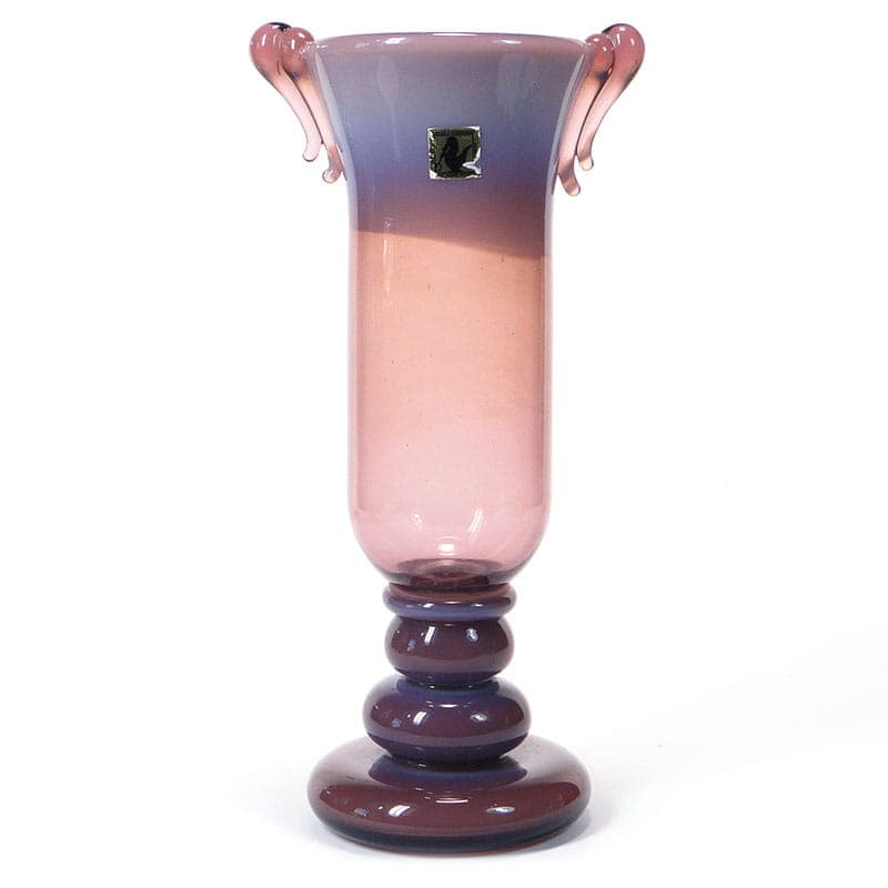 Wazon amfora, szkło różowy, proj. J. Słuczan-Orkusz, Polska, lata 70. - 192595