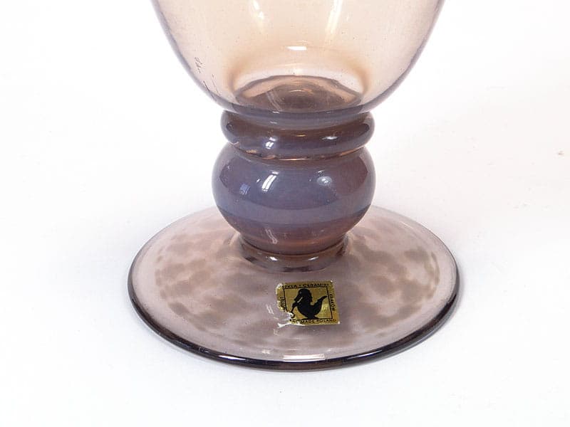 Wazon amfora, fiolet, szkło, proj. J. Słuczan-Orkusz, Polska, lata 70. - 192601