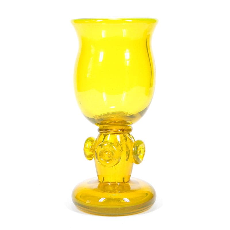 Wazon, szkło żółte, proj. J. Słuczan-Orkusz, Polska, lata 70. - 192619