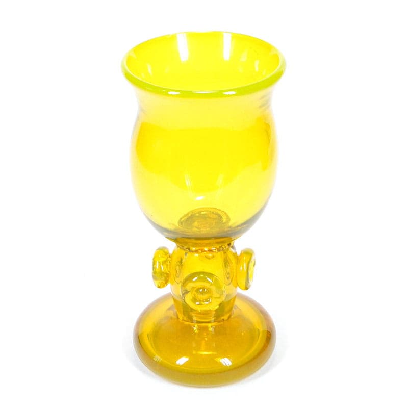 Wazon, szkło żółte, proj. J. Słuczan-Orkusz, Polska, lata 70. - 192618