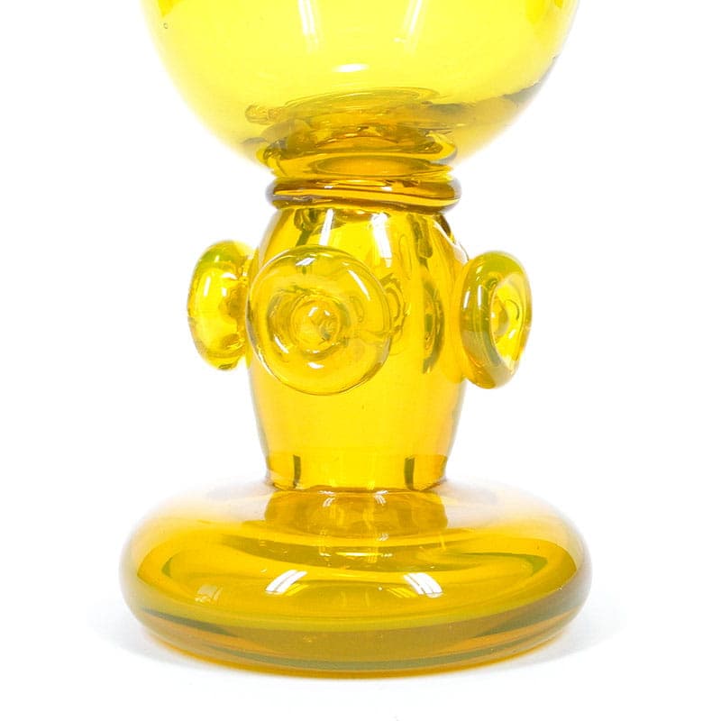 Wazon, szkło żółte, proj. J. Słuczan-Orkusz, Polska, lata 70. - 192621