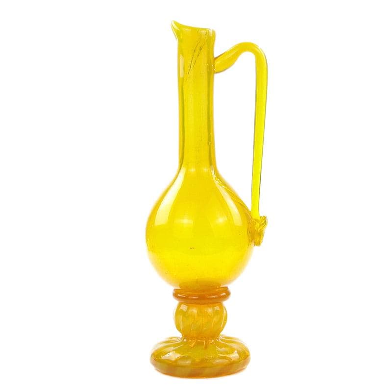 Amfora, szkło żółte, proj. J. Słuczan-Orkusz, Polska, lata 70.