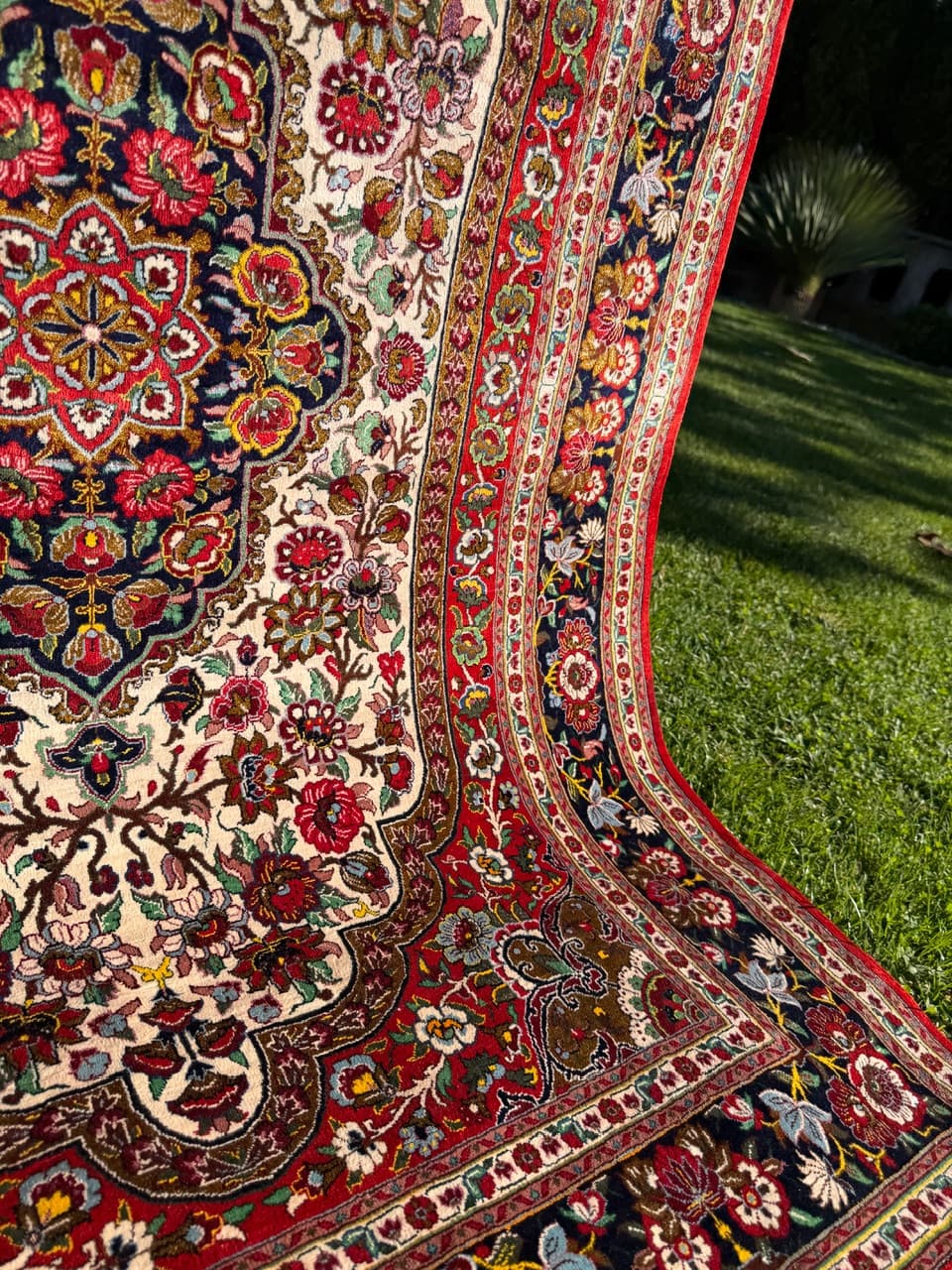 Dywan Ghoum, 180x100 cm, jedwab multikolor, Iran - 192692