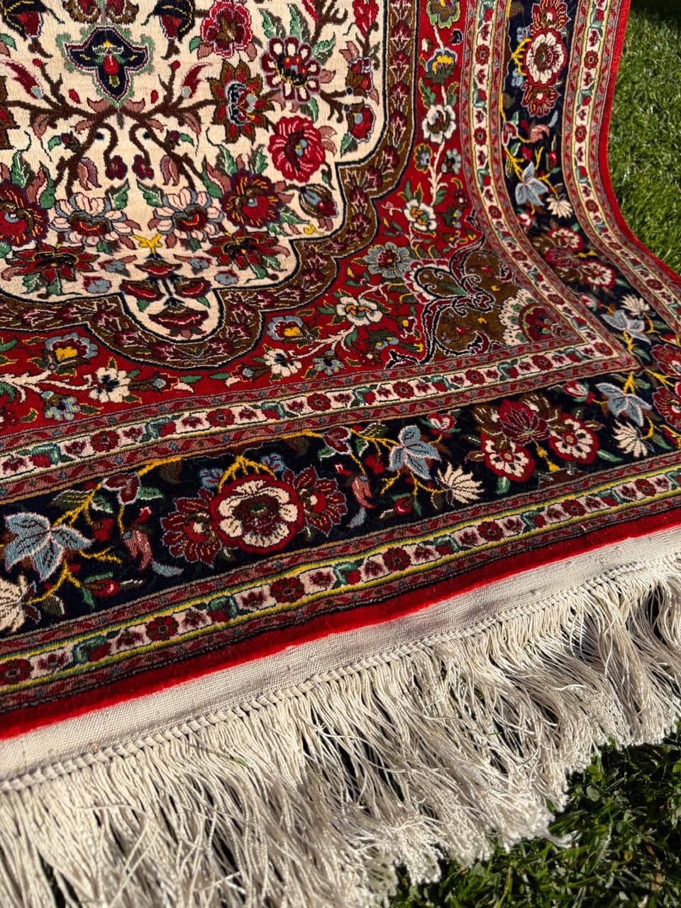 Dywan Ghoum, 180x100 cm, jedwab multikolor, Iran - 192687