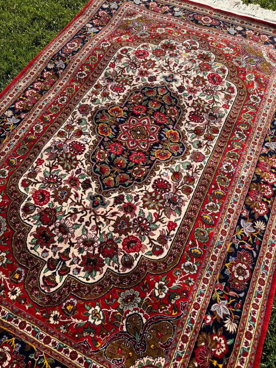 Dywan Ghoum, 180x100 cm, jedwab multikolor, Iran - 192697