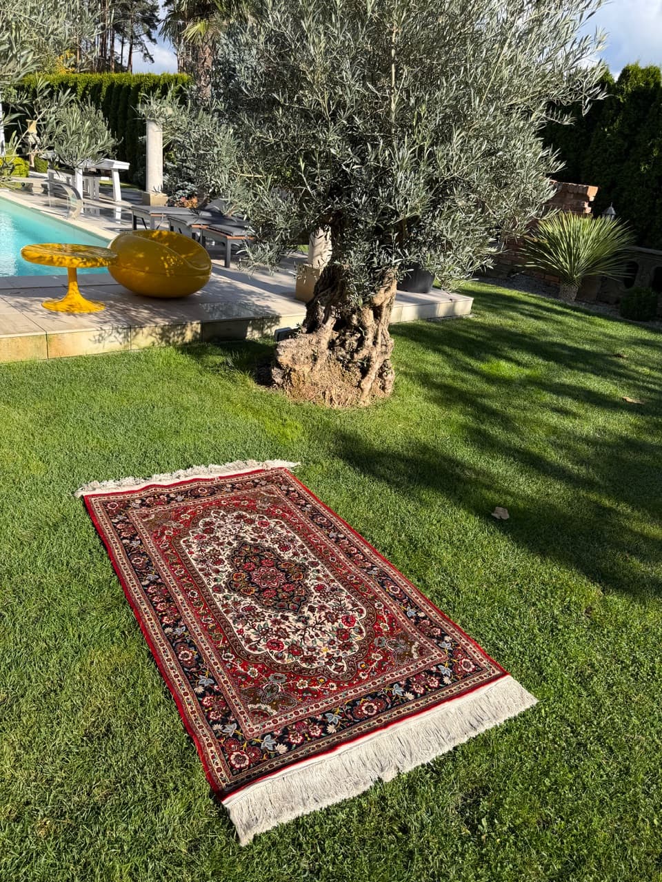 Dywan Ghoum, 180x100 cm, jedwab multikolor, Iran - 192695