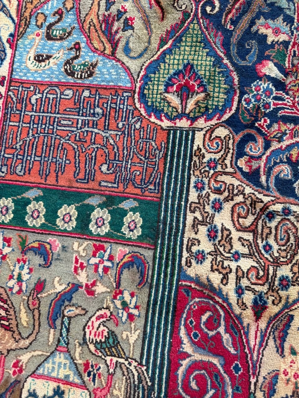 Nowy Dywan Perski Vintage Kaszmirowy Kaschmar Figural 395x290 - 193273