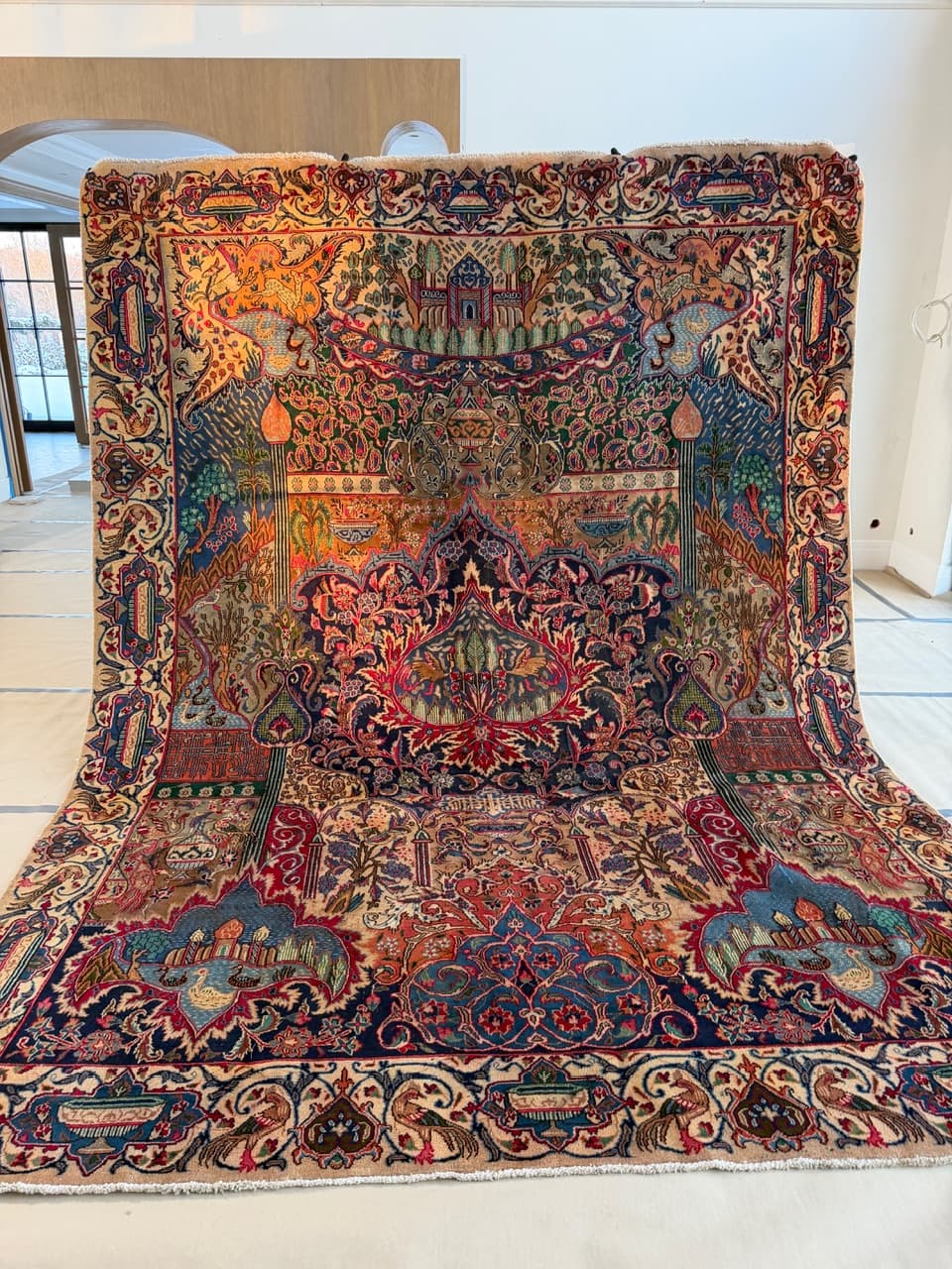 Nowy Dywan Perski Vintage Kaszmirowy Kaschmar Figural 395x290 - 193270