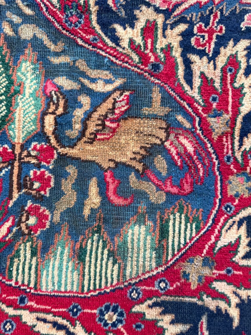 Nowy Dywan Perski Vintage Kaszmirowy Kaschmar Figural 395x290 - 193278