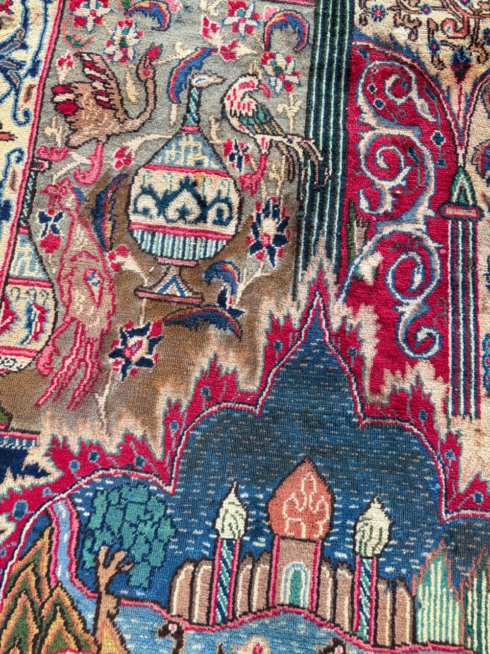 Nowy Dywan Perski Vintage Kaszmirowy Kaschmar Figural 395x290 - 193267