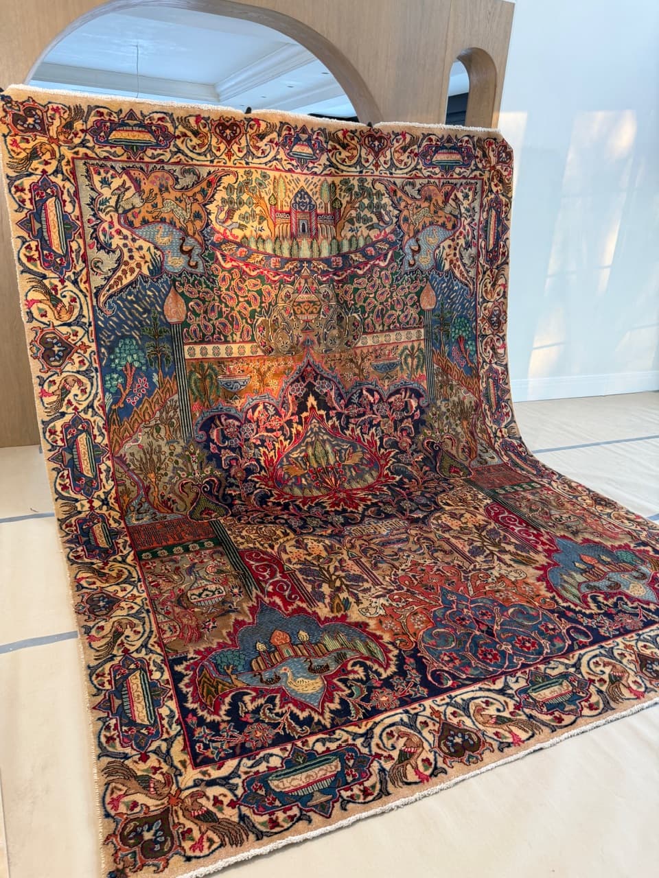 Nowy Dywan Perski Vintage Kaszmirowy Kaschmar Figural 395x290 - 193279