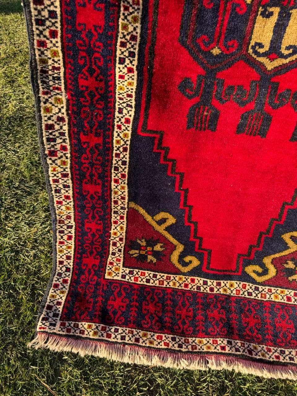 Dywan Kazak Anatolia, multikolor, wełna, Turcja, lata 70., 205x105 cm - 193362