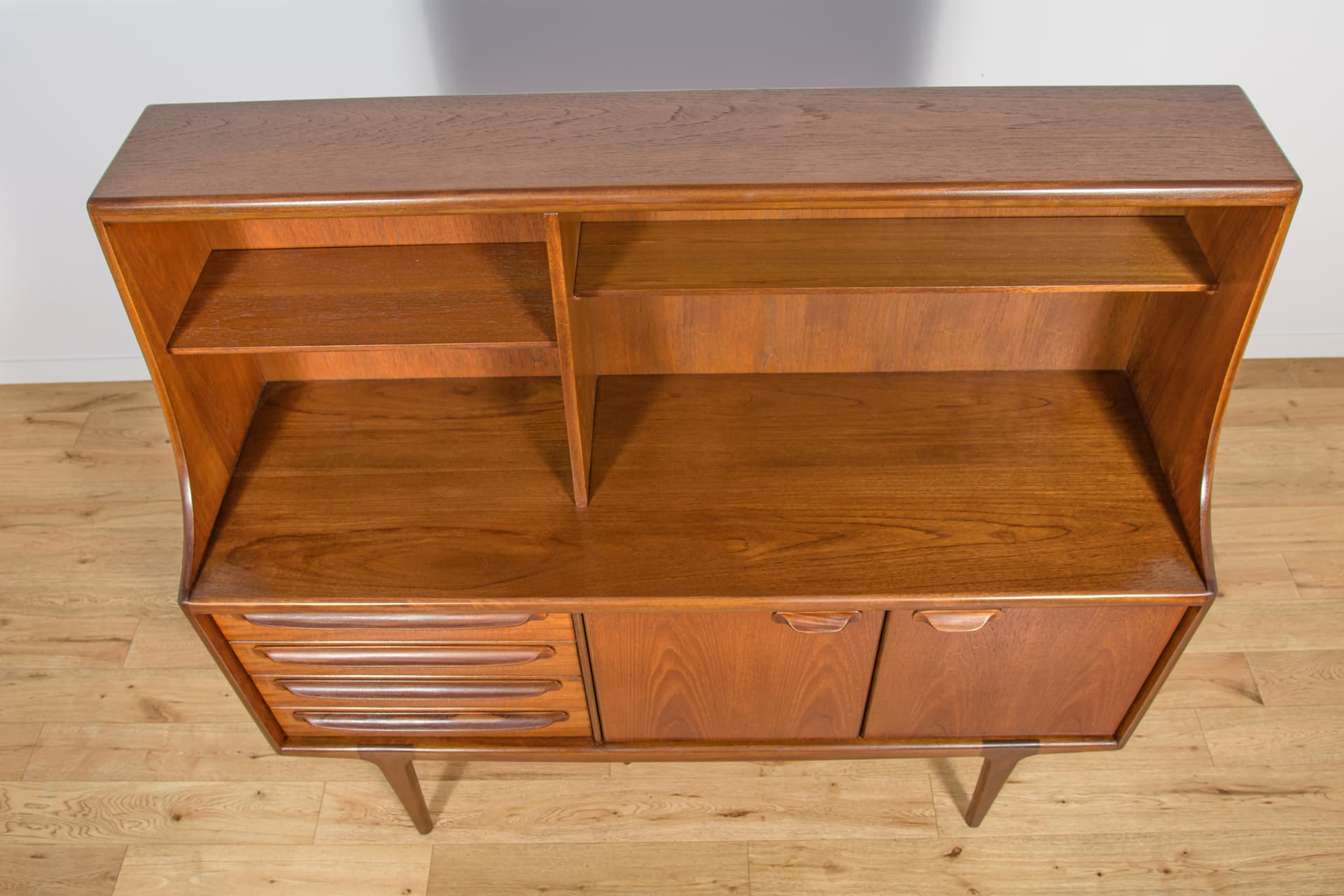 Komoda highboard, teak brązowy, proj. J. Herbert, A. Younger Ltd, Wielka Brytania, lata 60. - 193392