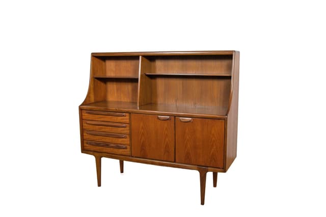 Komoda highboard, teak brązowy, proj. J. Herbert, A. Younger Ltd, Wielka Brytania, lata 60. - WYMIARY