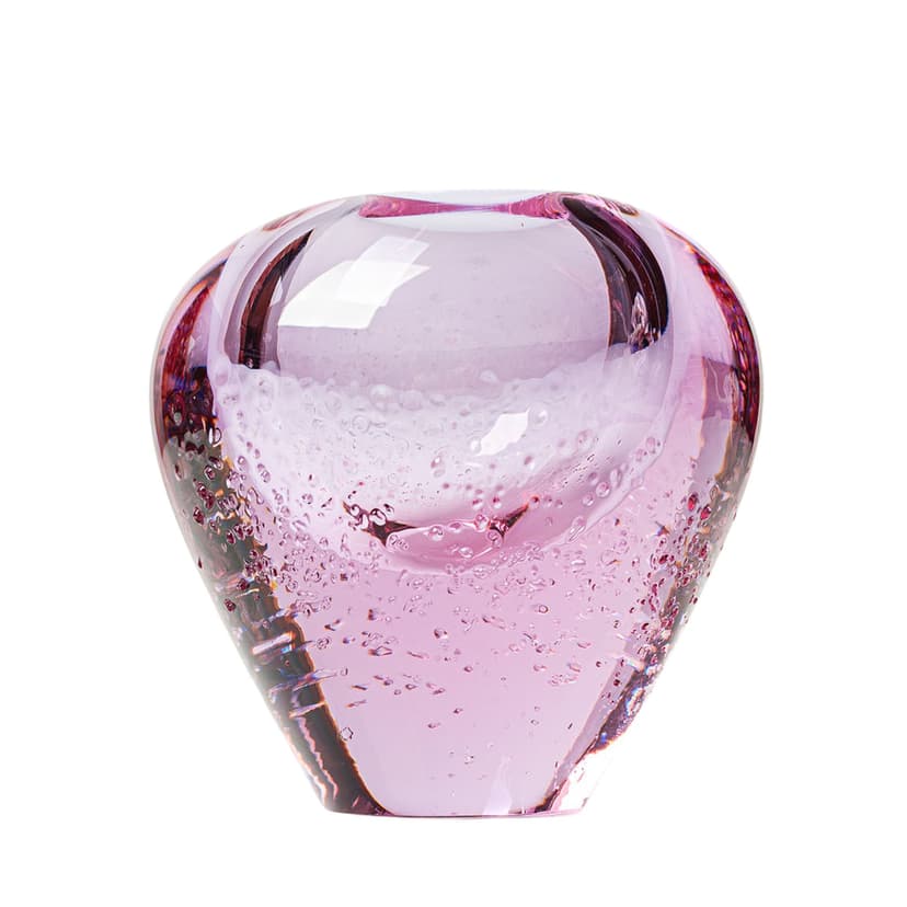 Wazon, szkło neodymowe fioletowy, proj. M. Klinger, Czechosłowacja, lata 70.