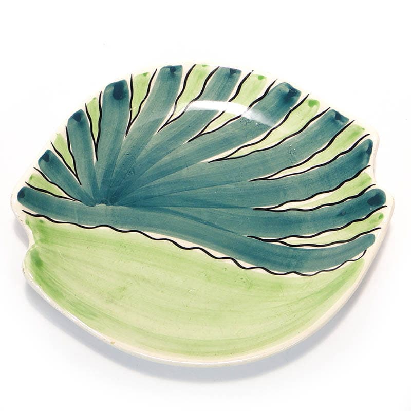 Talerz New Look, zielony, ceramika, proj. E. Piwek-Białoborska, Polska, lata 50. - 193582