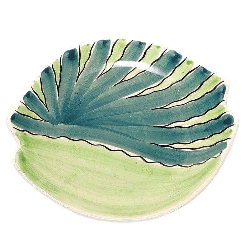 Talerz New Look, zielony, ceramika, proj. E. Piwek-Białoborska, Polska, lata 50.