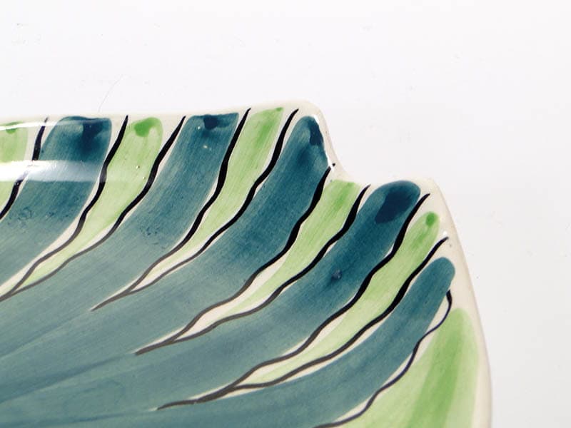 Talerz New Look, zielony, ceramika, proj. E. Piwek-Białoborska, Polska, lata 50. - 193586